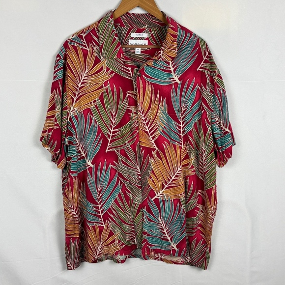 Saddlebred Mens Hawaiian Shirt  Button Up SzXL Short Sleeve Island Tropical USA - Picture 1 of 9